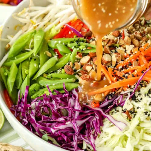 Asian Chopped Salad with Sesame Ginger Dressing