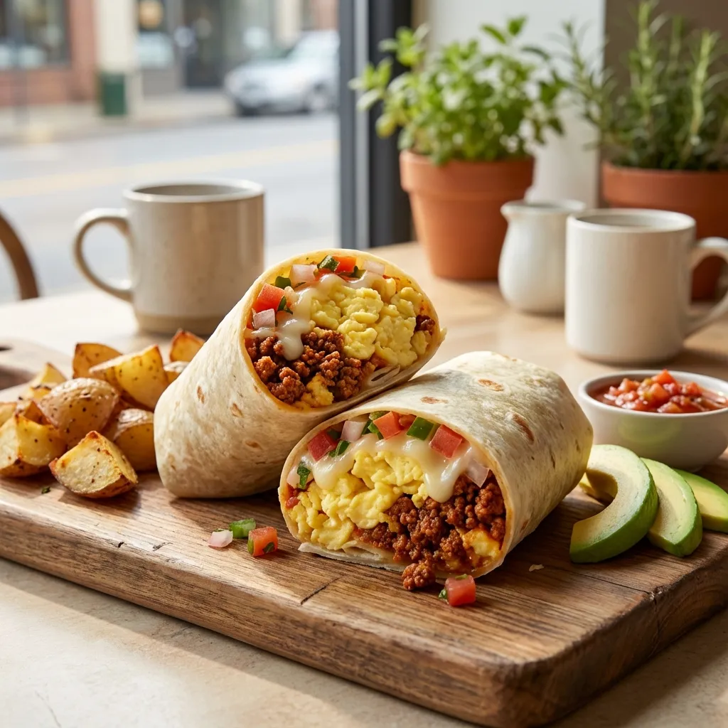 Breakfast Burrito with Chorizo