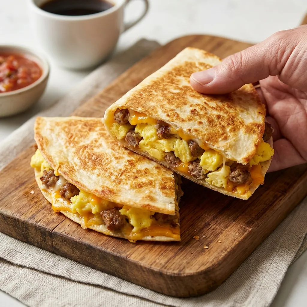 Breakfast Quesadilla with Sausage