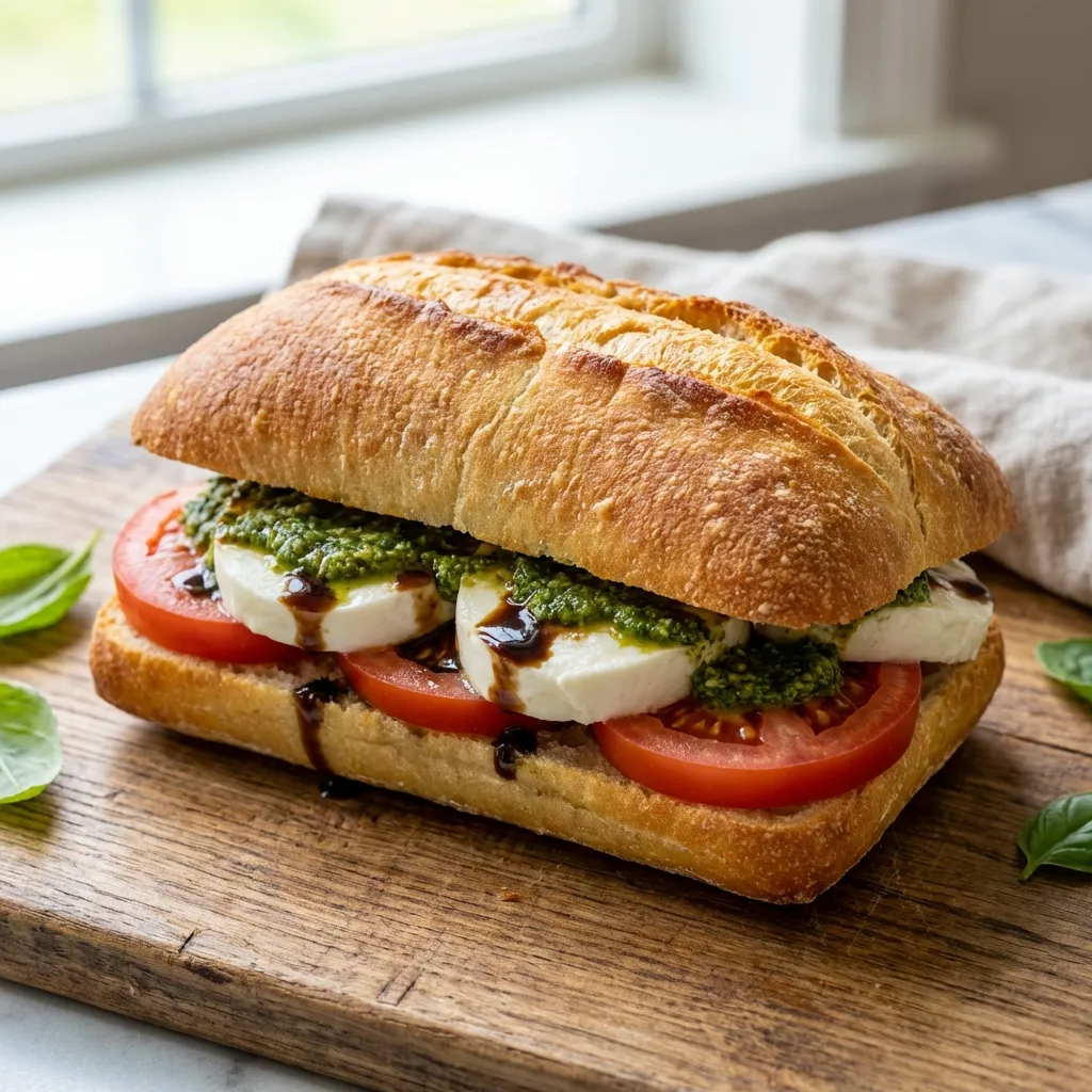 Caprese Sandwich on Ciabatta