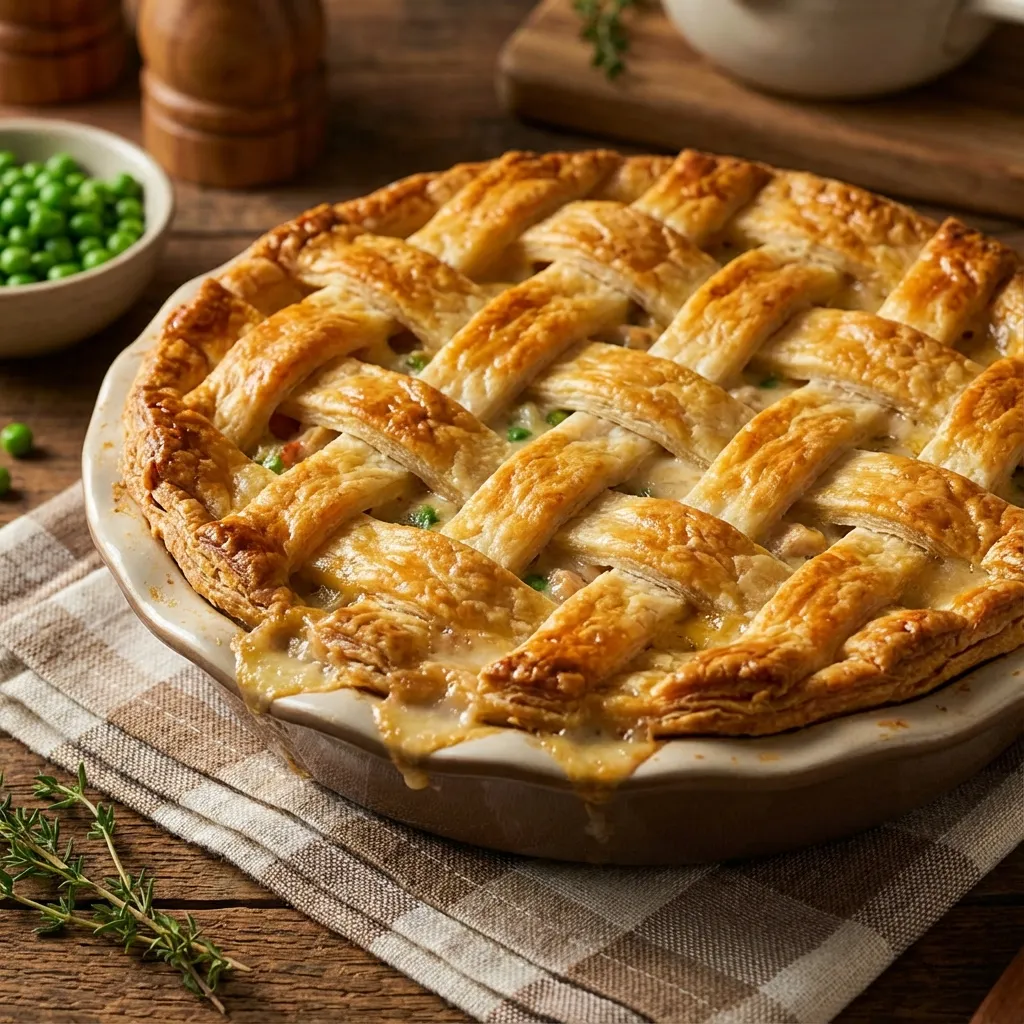 Chicken Pot Pie with Flaky Crust