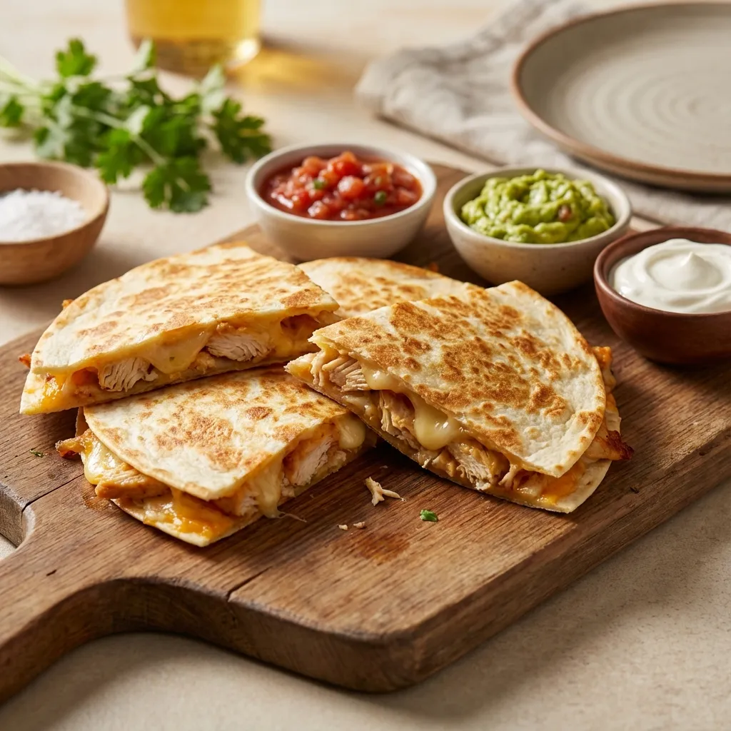 Chicken Quesadillas containing Cheese
