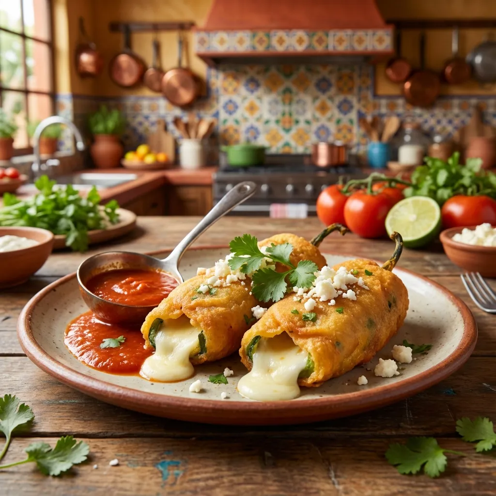 Chiles Rellenos (Stuffed Poblano Peppers)