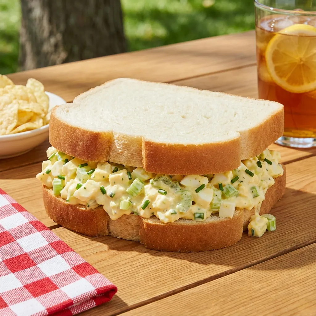 Egg Salad Sandwich on White Bread