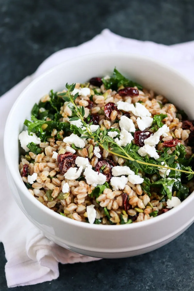 Farro Salad with Dried Cranberries