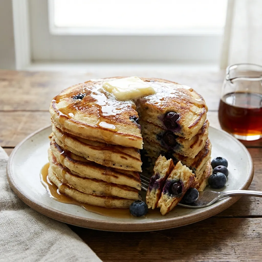 Fluffy Blueberry Pancakes
