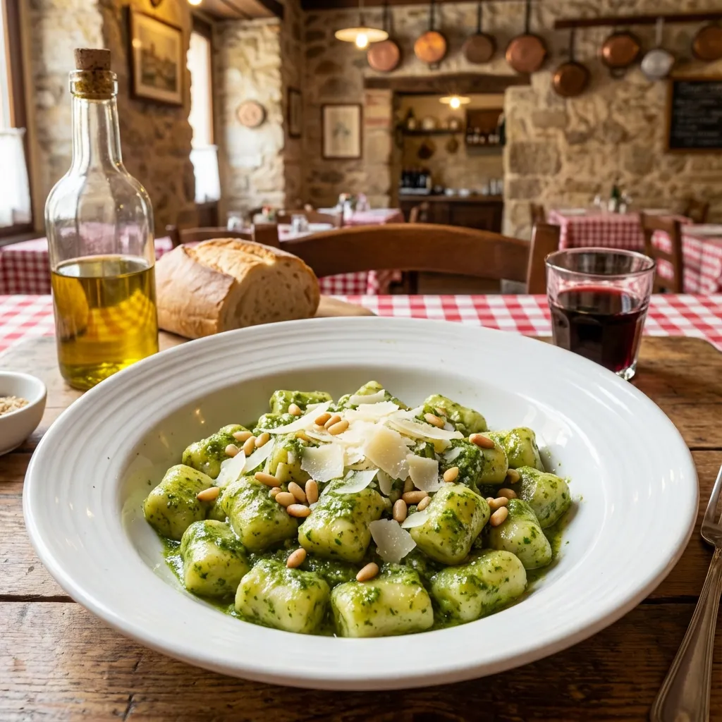 Gnocchi al Pesto (Italian Dumplings with Basil Sauce)