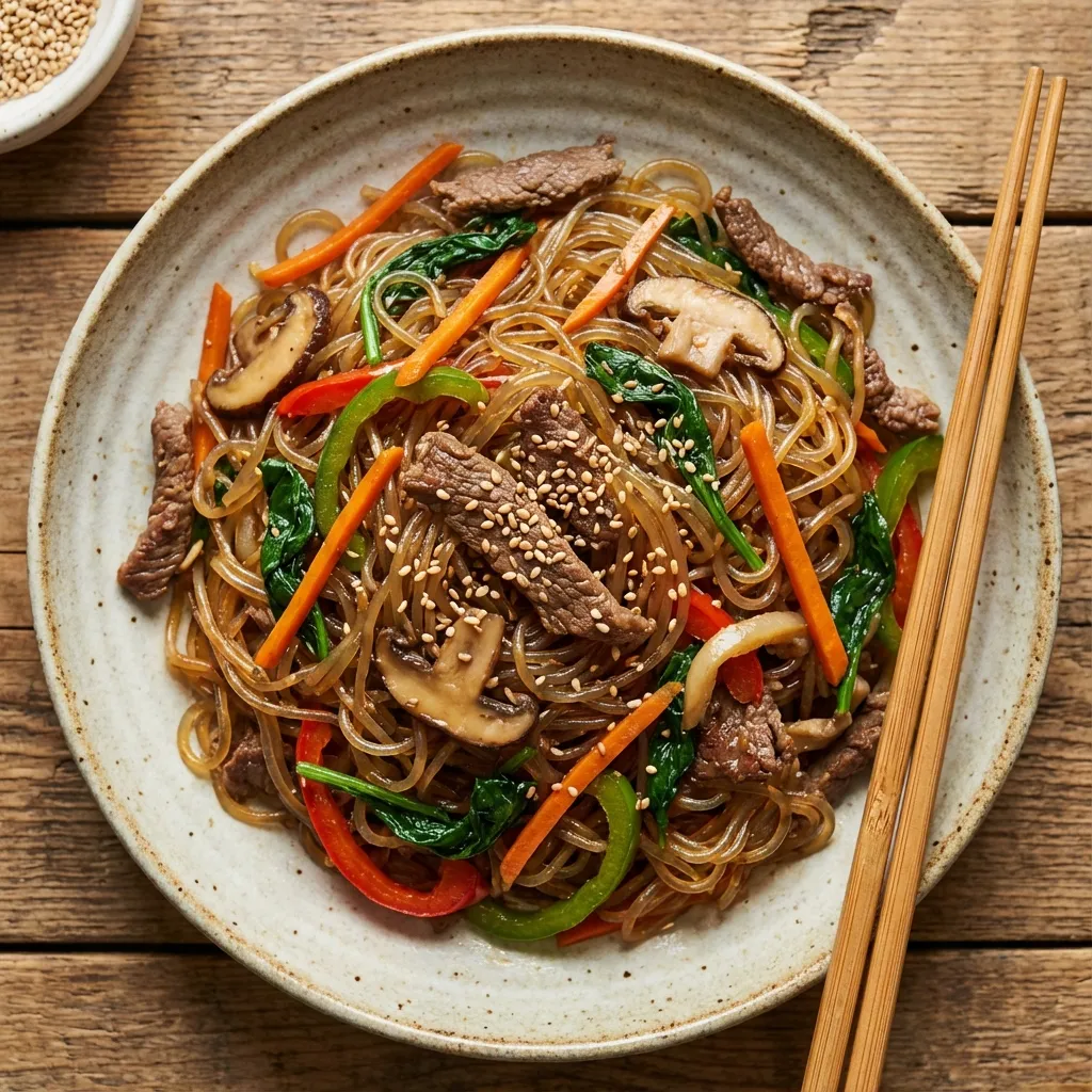 Japchae (Korean Glass Noodles)