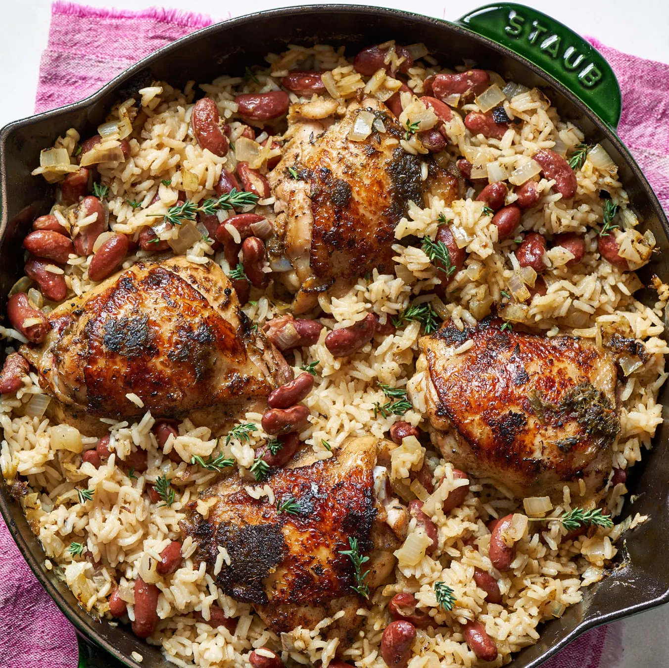 Jerk Chicken with Rice and Peas