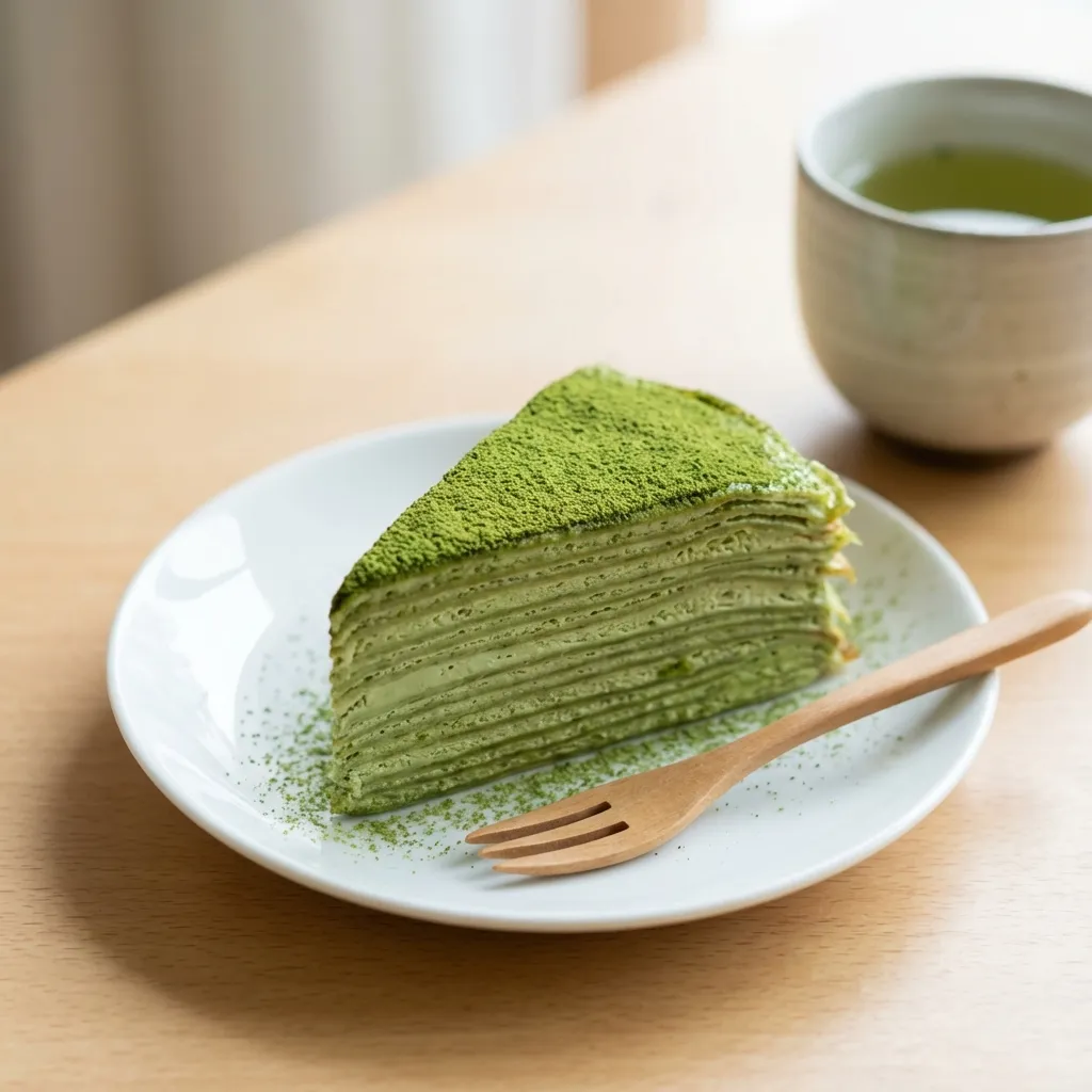 Matcha Mille Crepe Cake