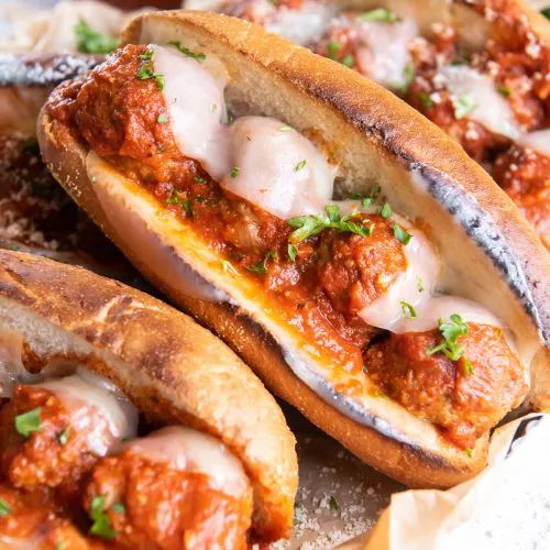 Meatball Sub with Marinara and Provolone