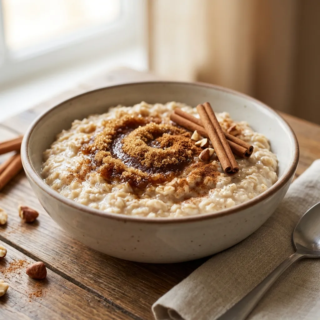 Oatmeal with Brown Sugar and Cinnamon