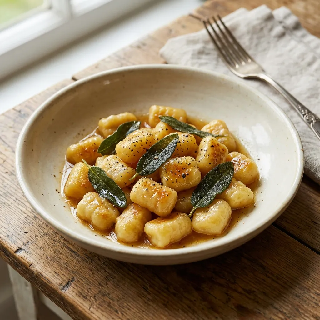 Potato Gnocchi with Sage Butter Sauce