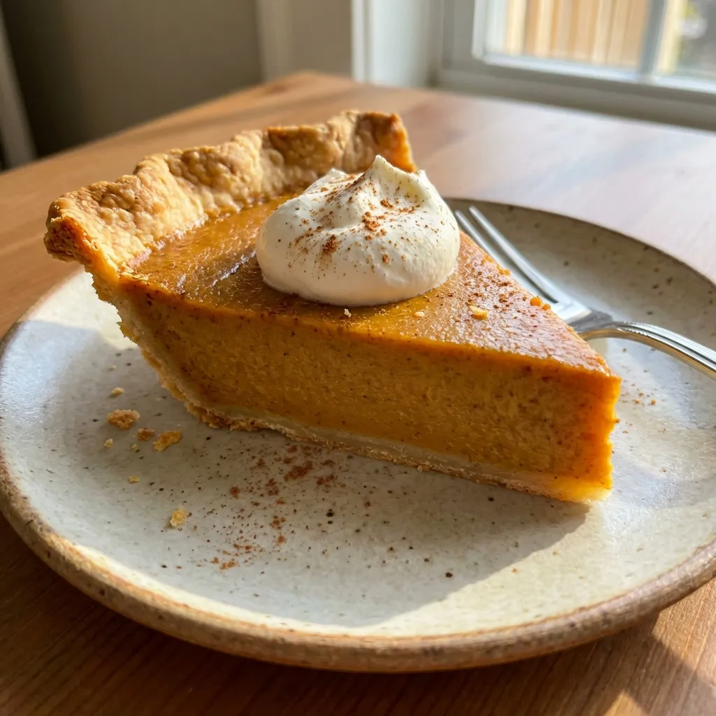Pumpkin Pie with Whipped Cream