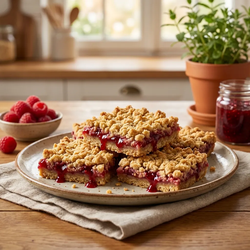 Raspberry Crumble Bars
