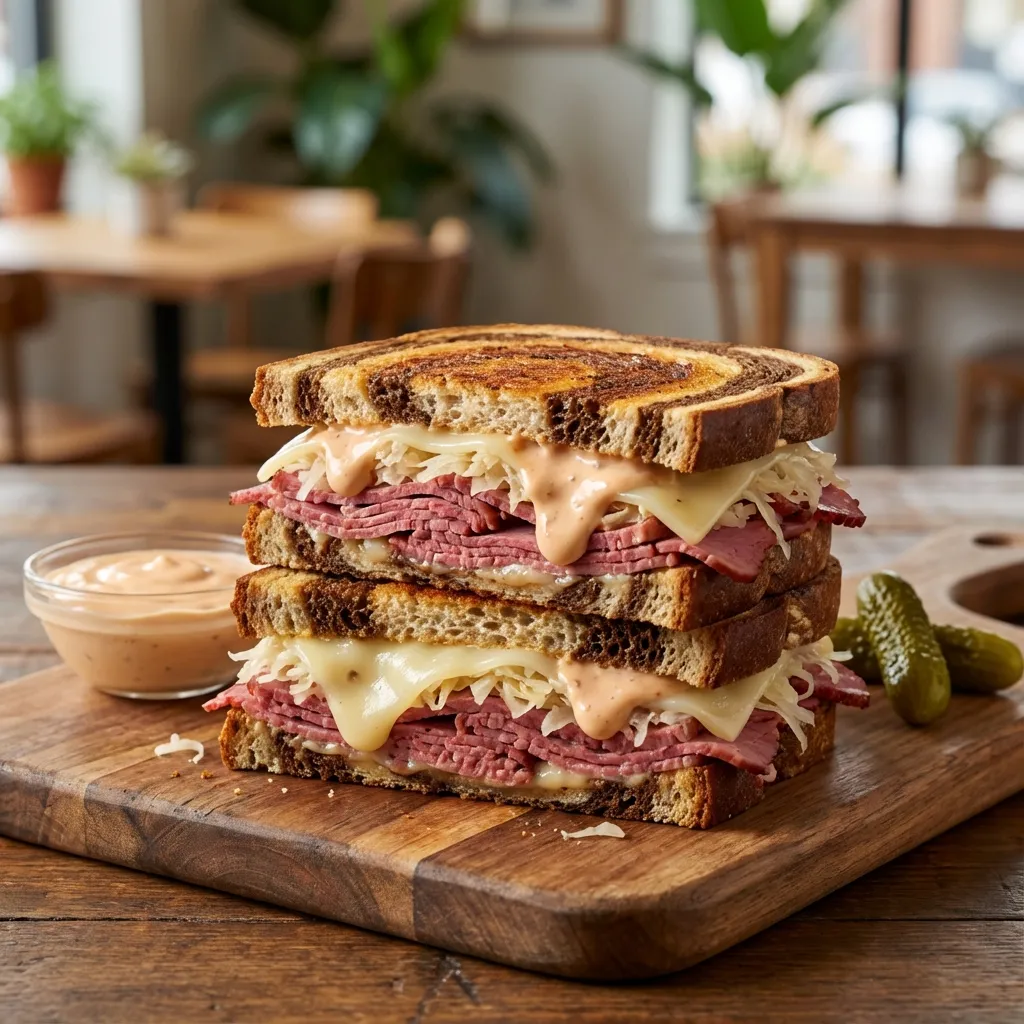 Reuben Sandwich on Rye