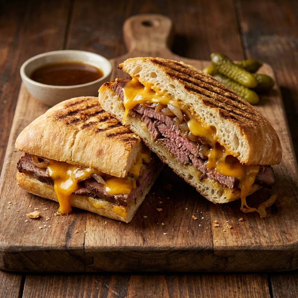Roast Beef and Cheddar Panini
