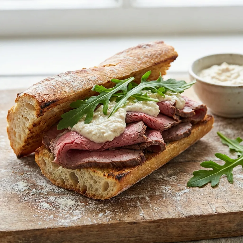 Roast Beef and Horseradish Sandwich