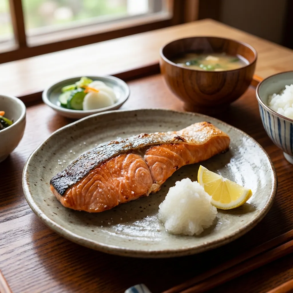 Salmon Shioyaki (Salt Grilled Salmon)