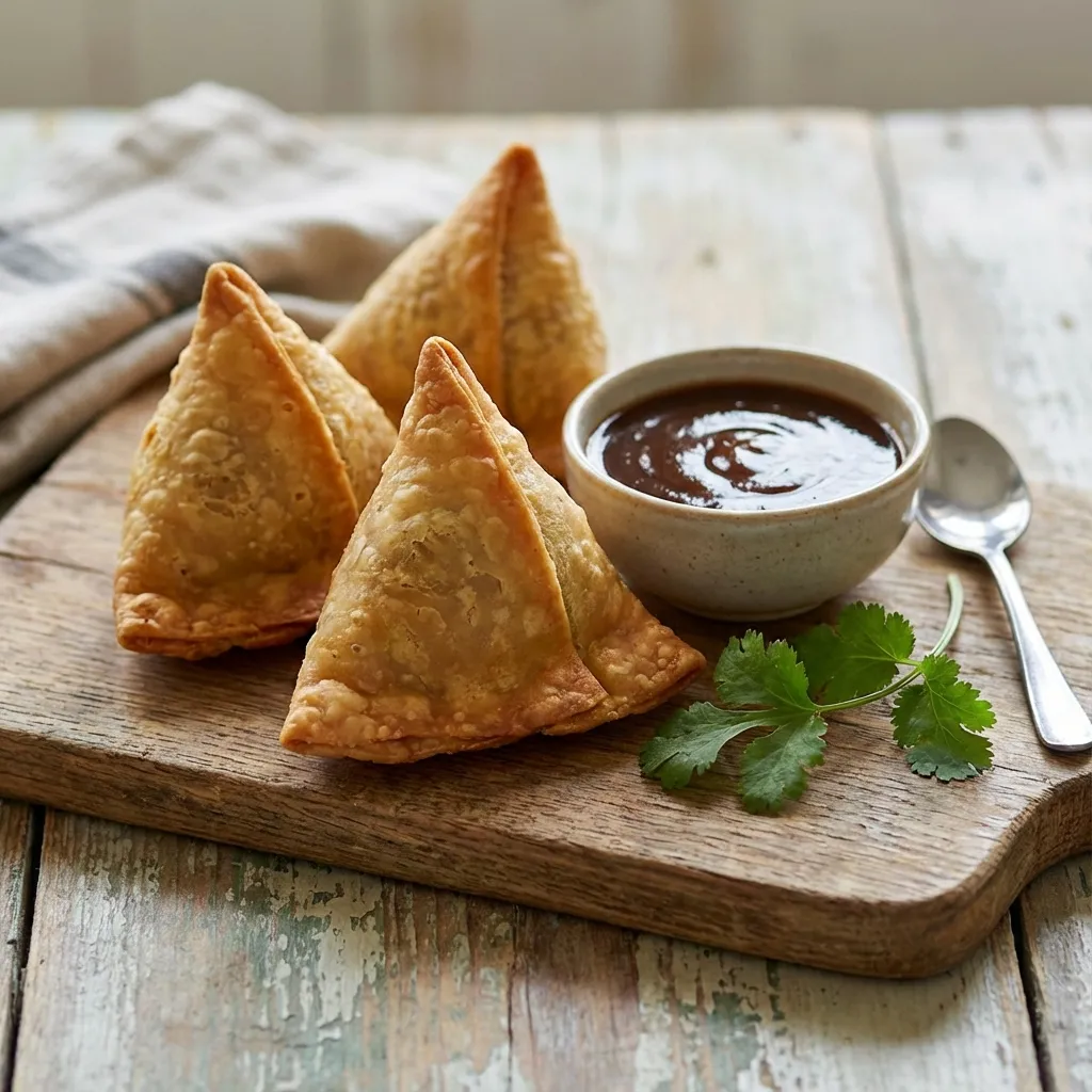 Samosas with Tamarind Chutney