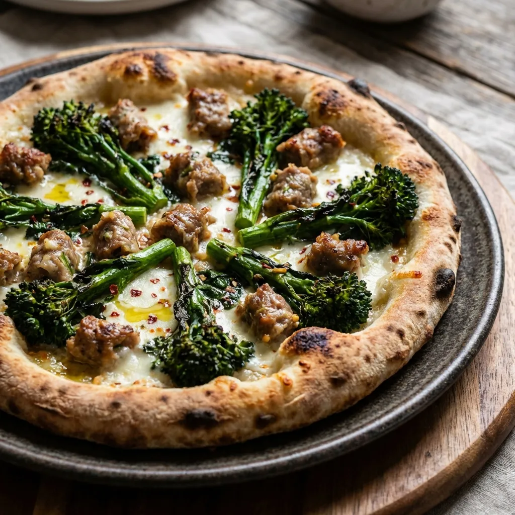 Sausage and Broccoli Rabe Pizza