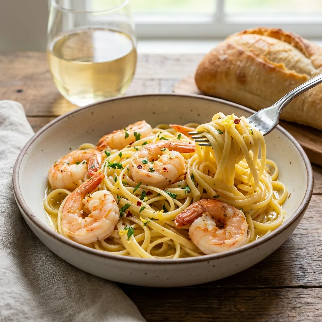 Shrimp Scampi Linguine
