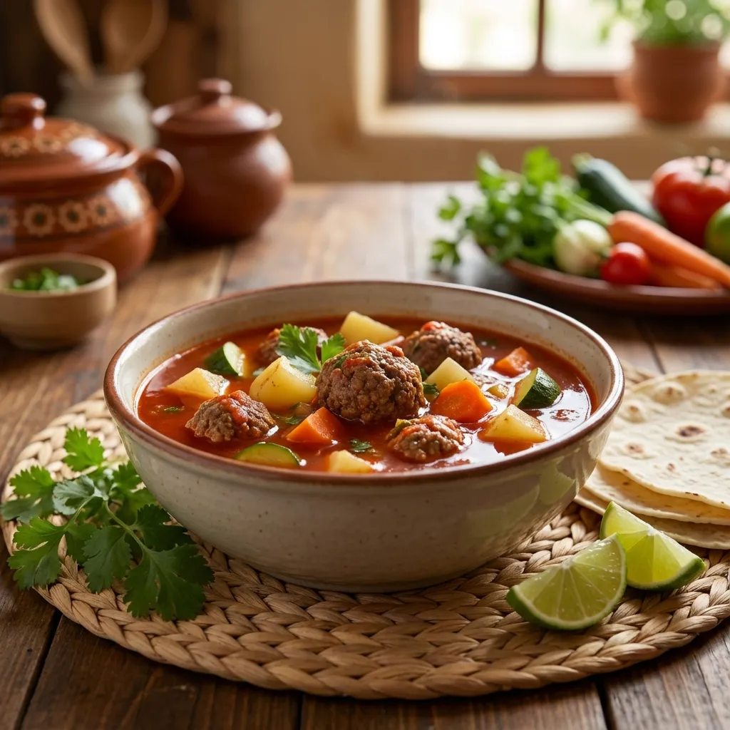 Sopa de Albondigas (Mexican Meatball Soup)