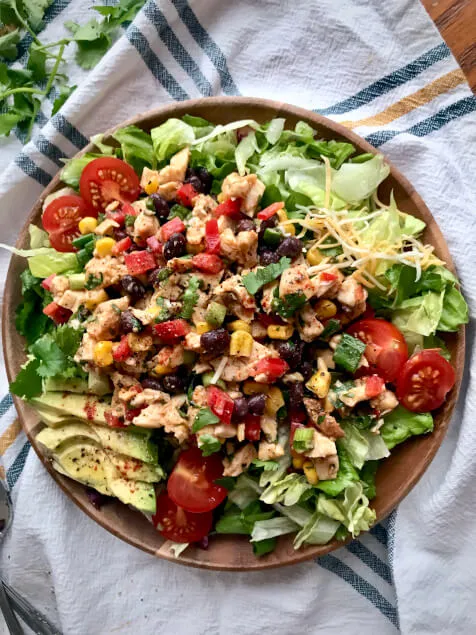 Southwest Chicken Salad with Black Beans
