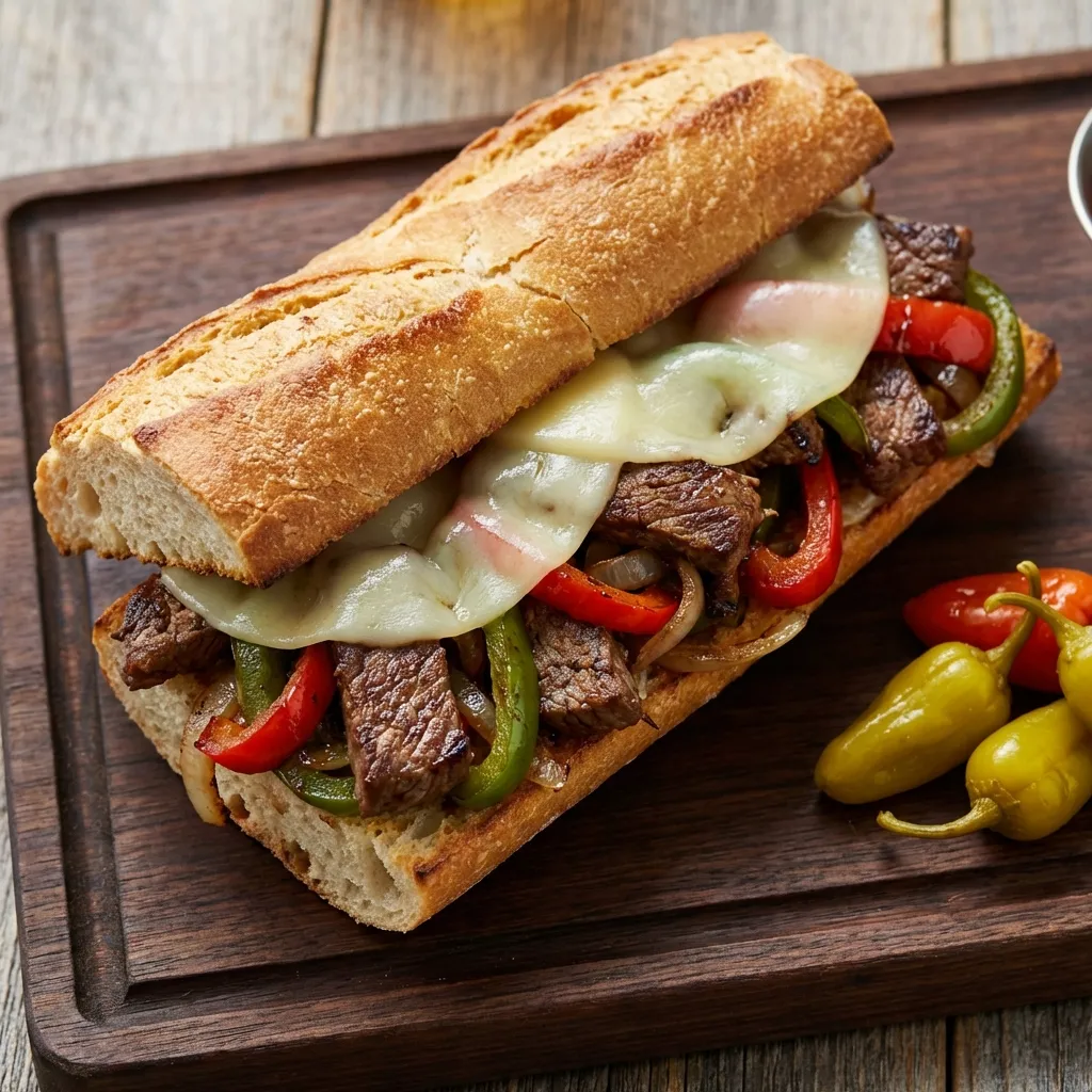 Steak Sandwich with Peppers and Onions