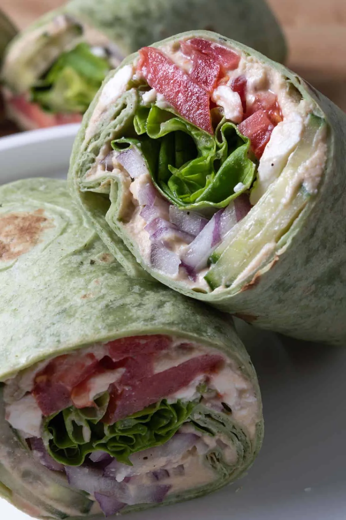 Veggie Wrap with Hummus and Feta