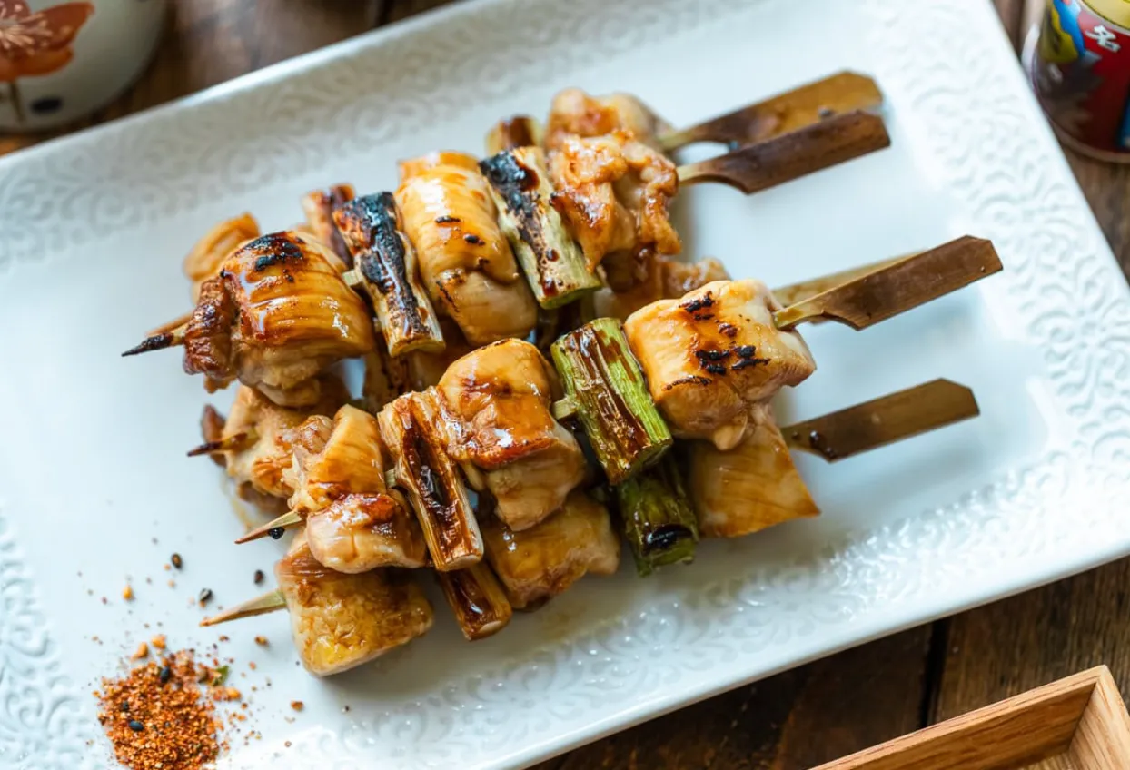 Yakitori Negima (Japanese Chicken and Scallion Skewers)